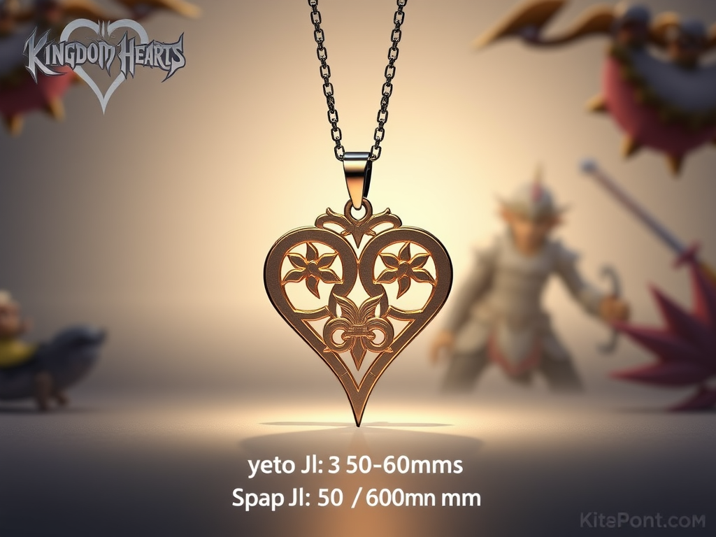 kingdom hearts necklace 3d print